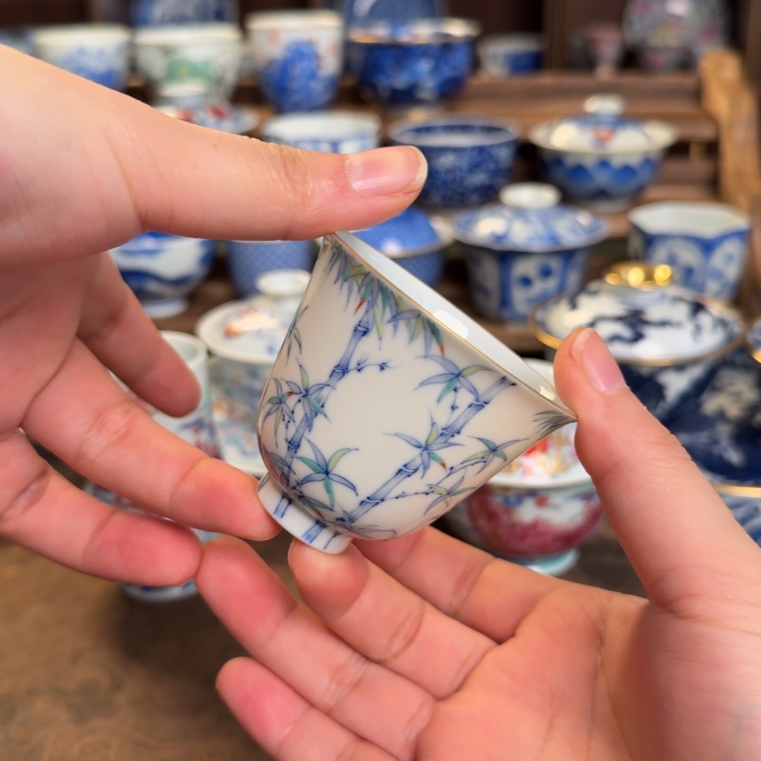 大***宝纯手工手绘陶瓷茶具两件套