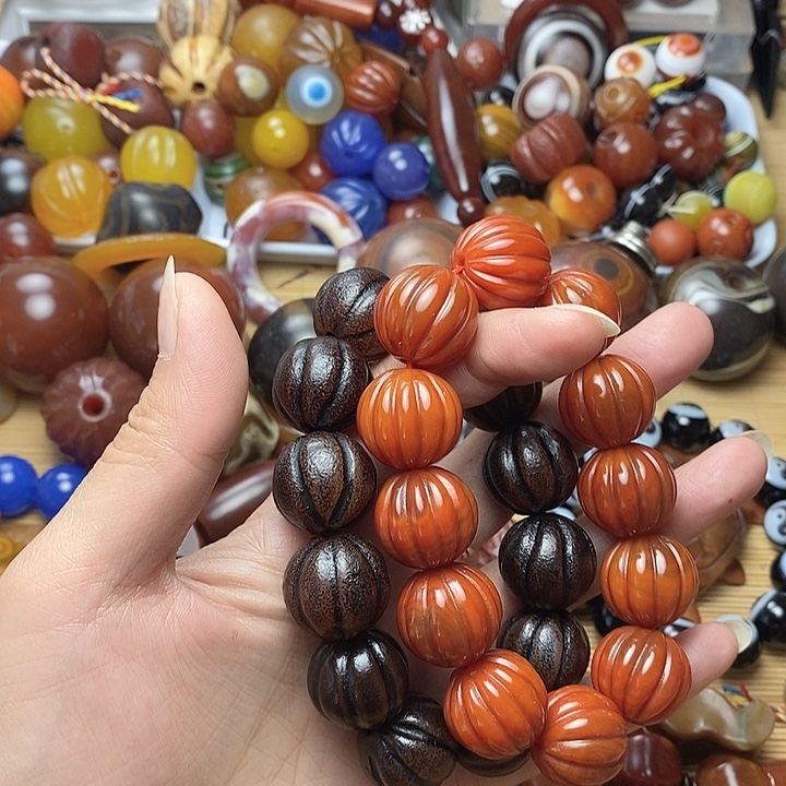 公***兵玛瑙/玉髓合金珠宝半成品