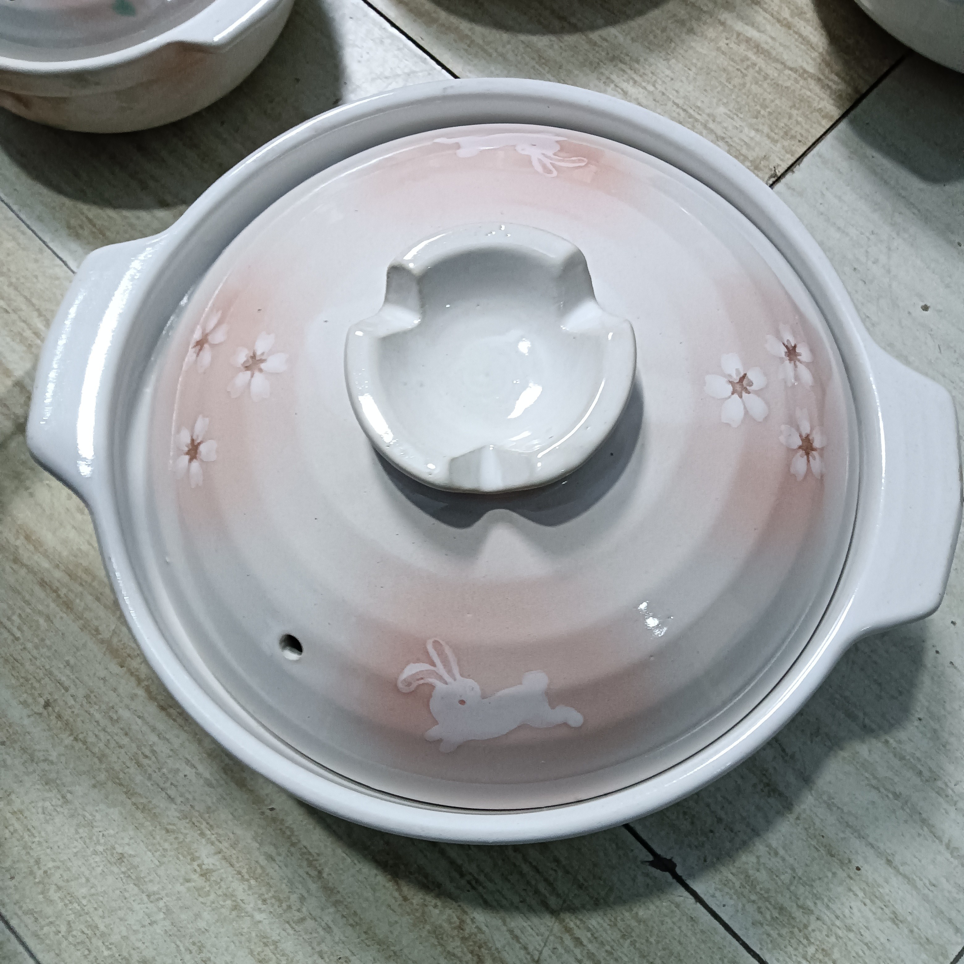 磁州窑，砂锅粉樱3-5口人用《直径24.5.高7.5》