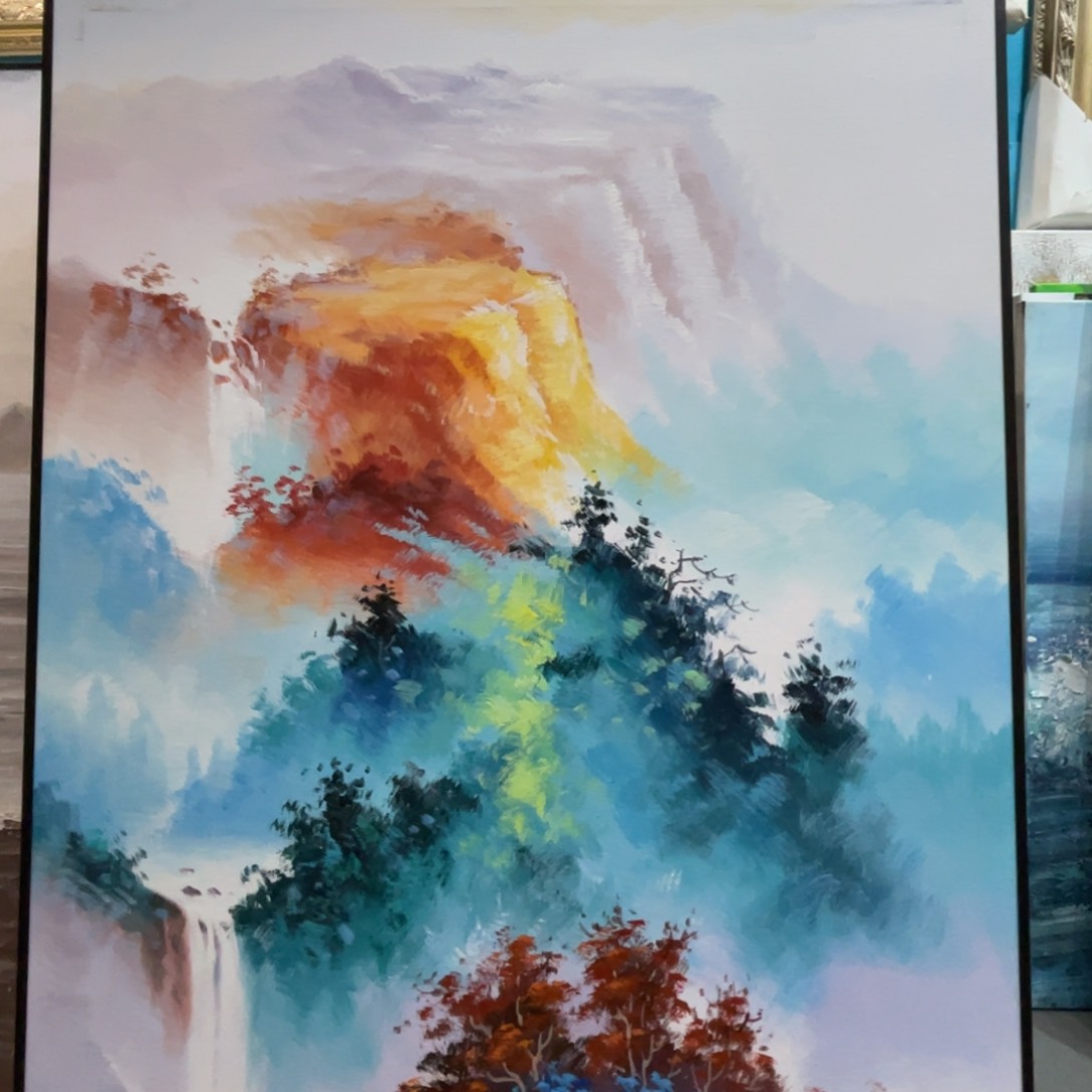 油画油画作品欣赏70.100带铝合金框