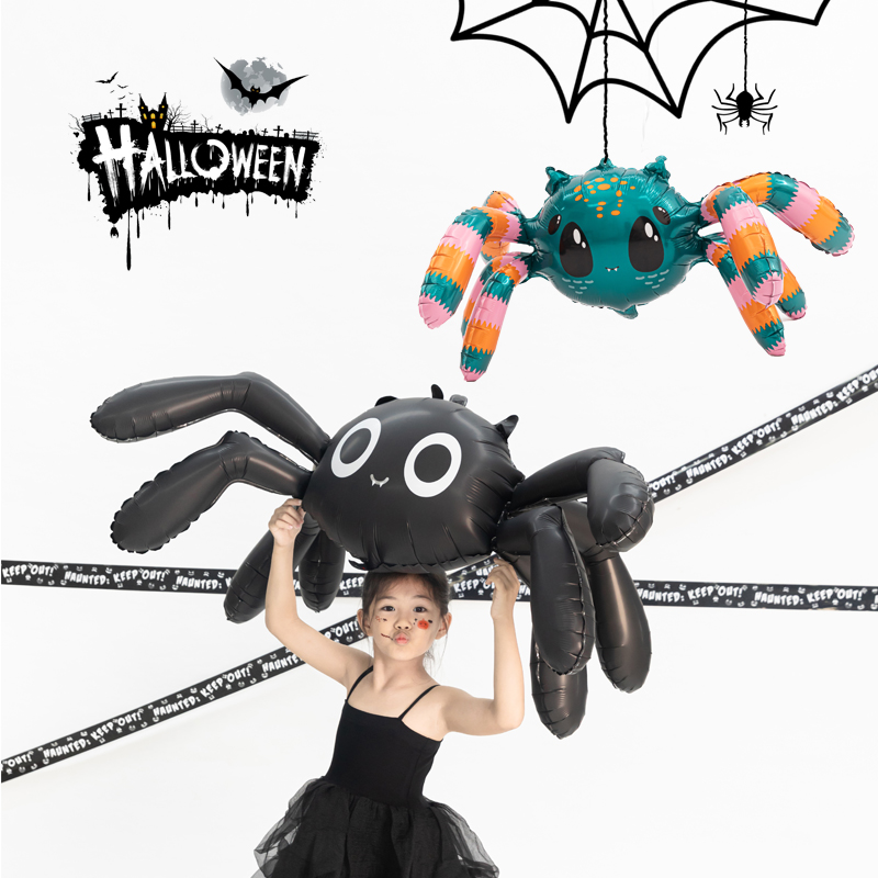 万圣节主题立体大蜘蛛气球鬼节派对商场餐厅酒吧活动装饰拍照道具
