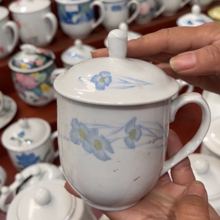 醴陵高温瓷器老瓷微瑕300毫升