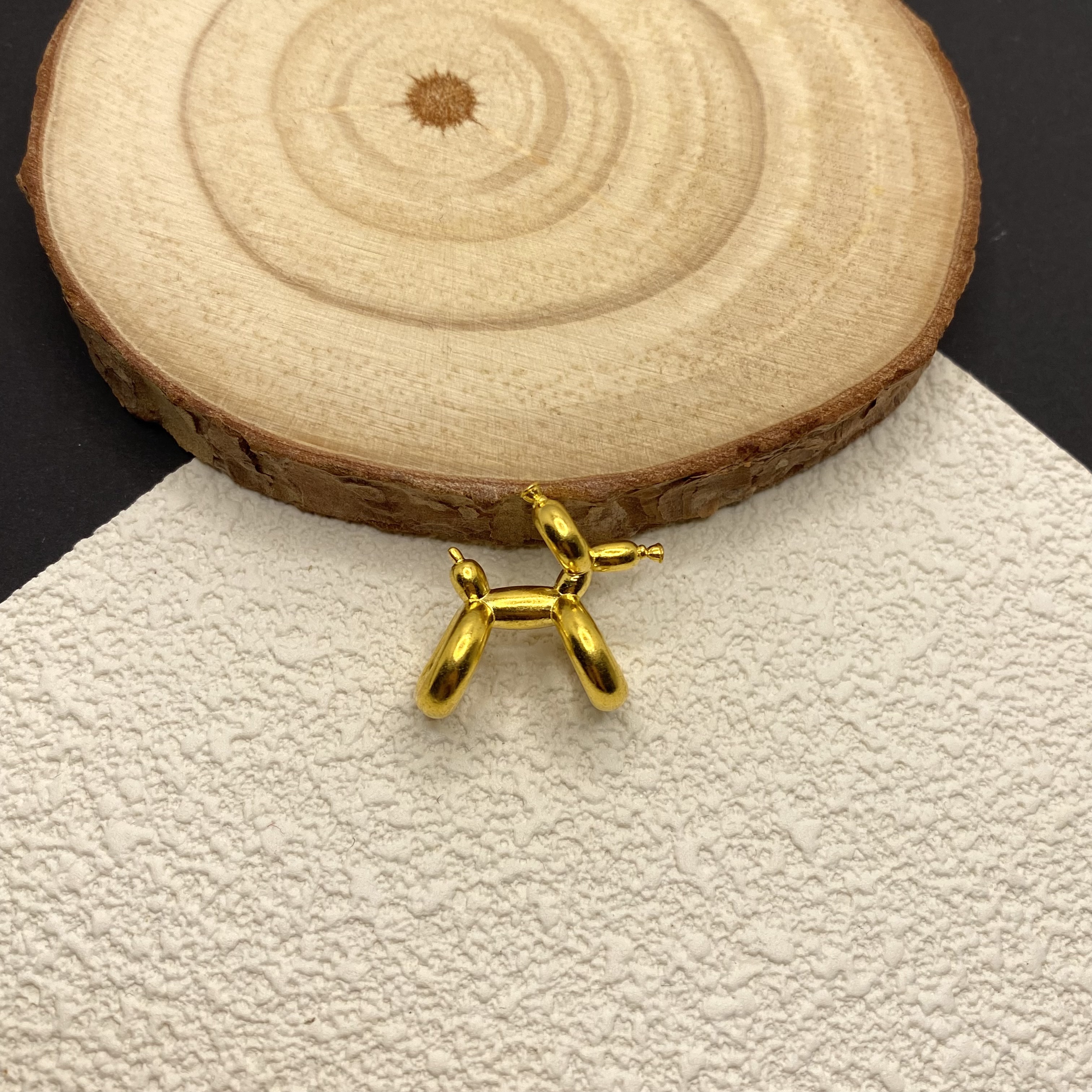 【金喜圆】足金999 素款气球狗吊坠/ 带证书钢印