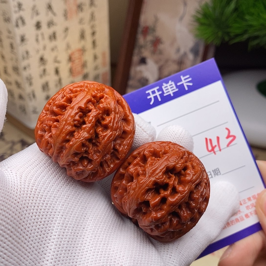 文玩核桃把件39粗筋413
