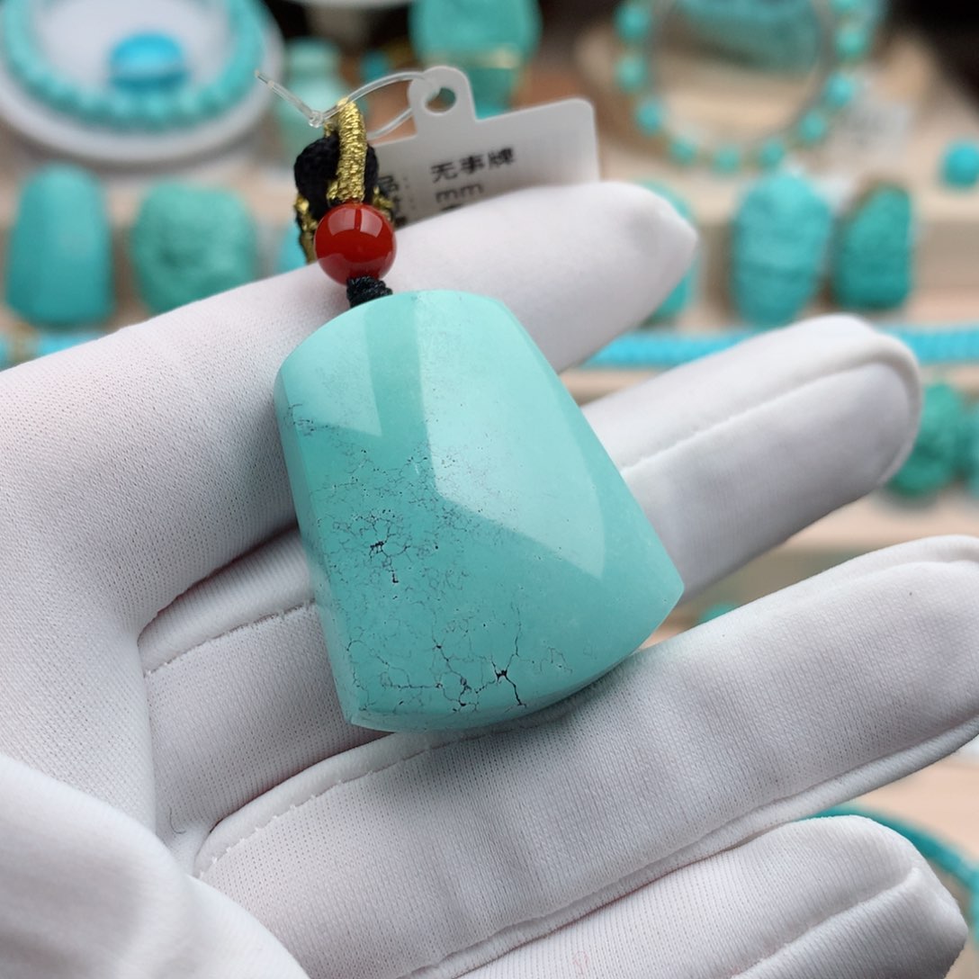 绿松石珠宝奇石未镶嵌25mm