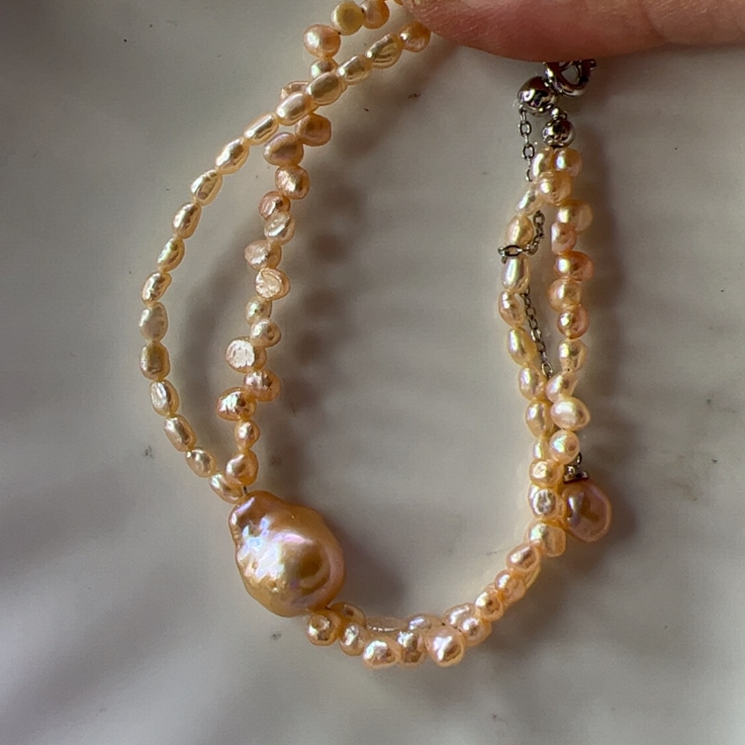 淡水珍珠合金手绳