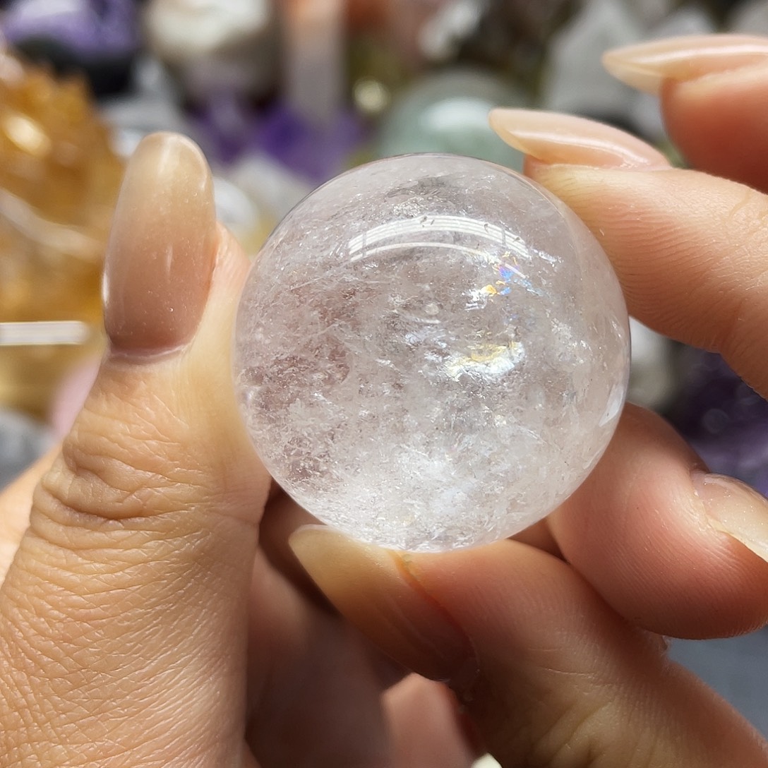 未镶嵌珠宝半成品水晶20白水晶3.3公分