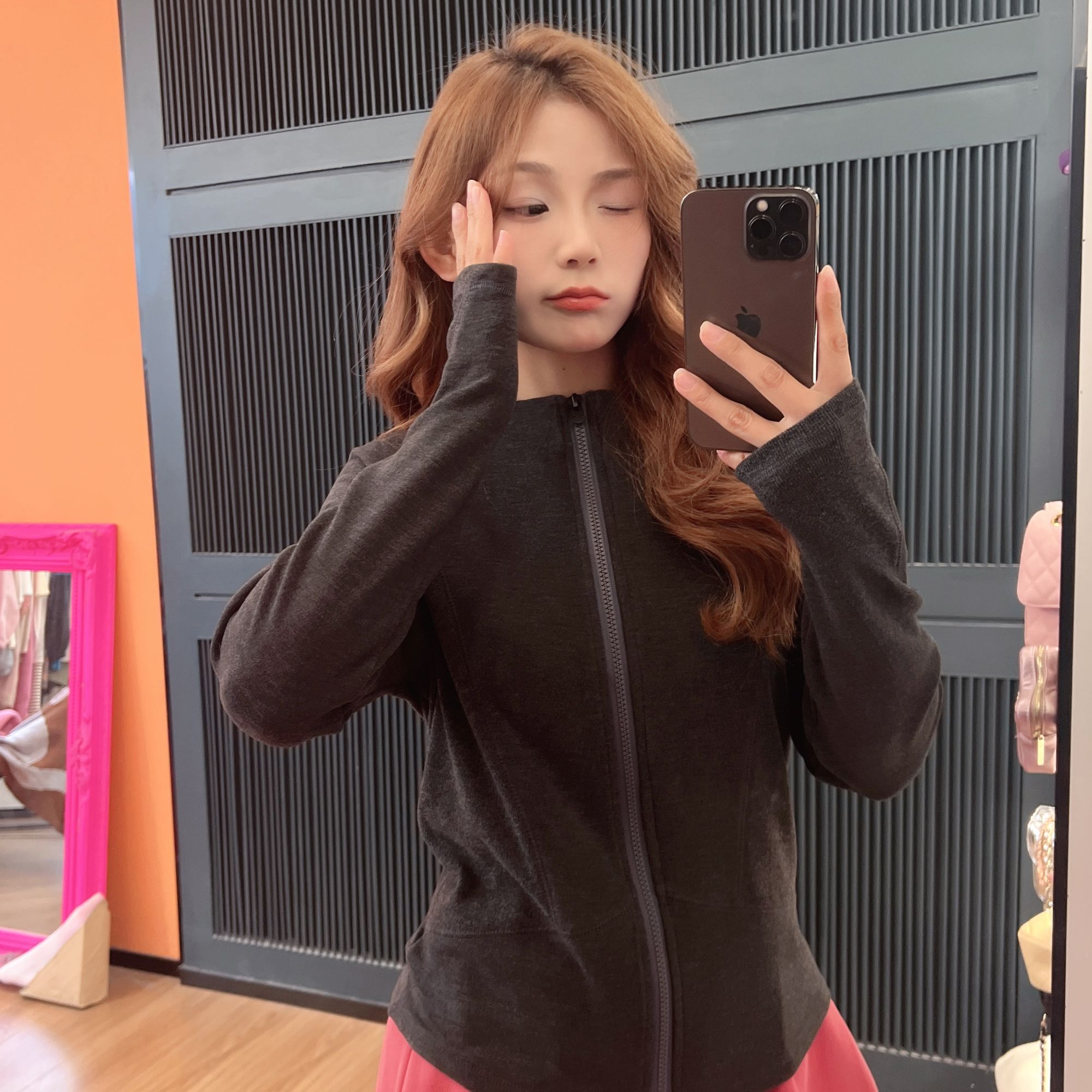 xxxwxz王希之  修身显瘦~立领拉链长袖上衣#2702