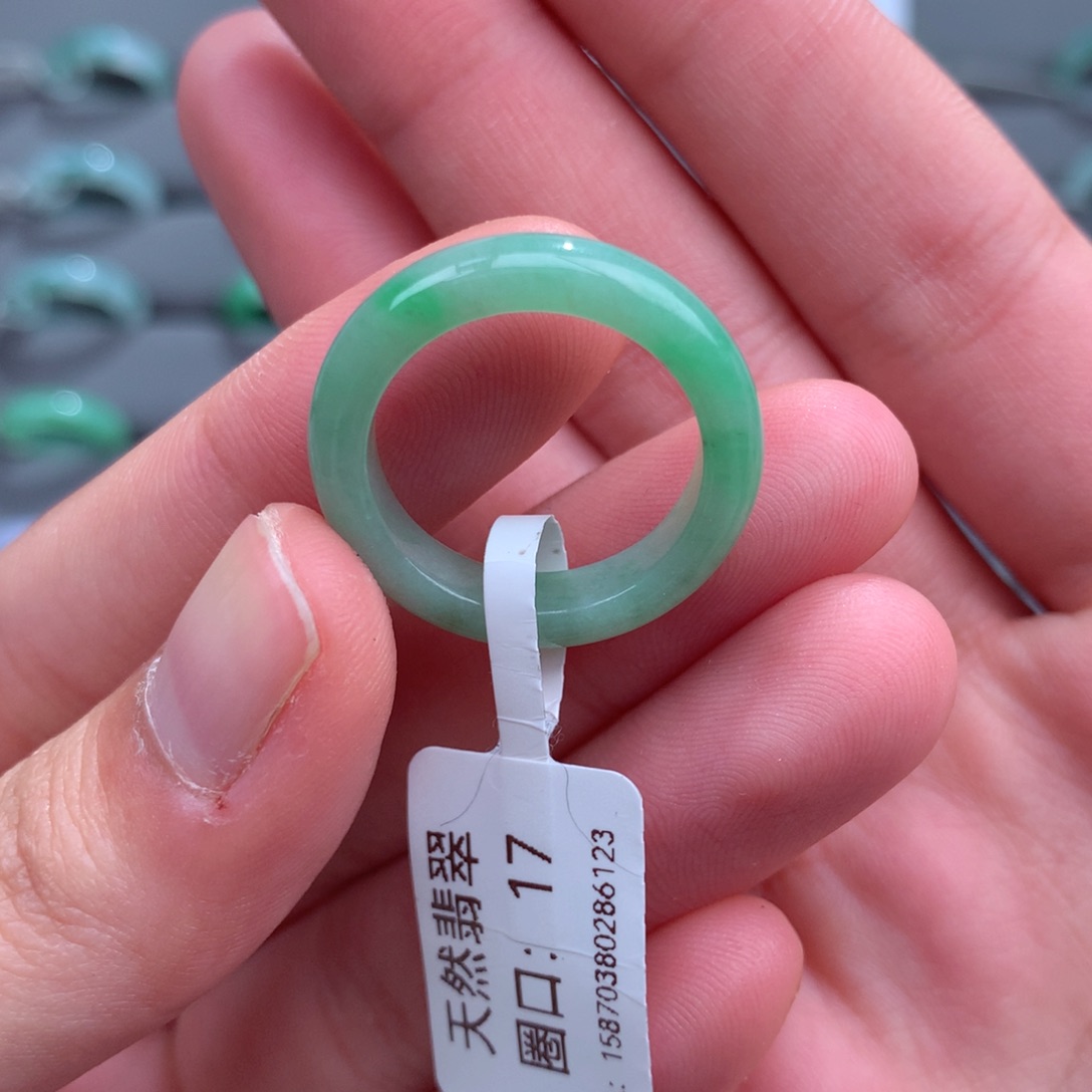 翡翠戒指未镶嵌天然