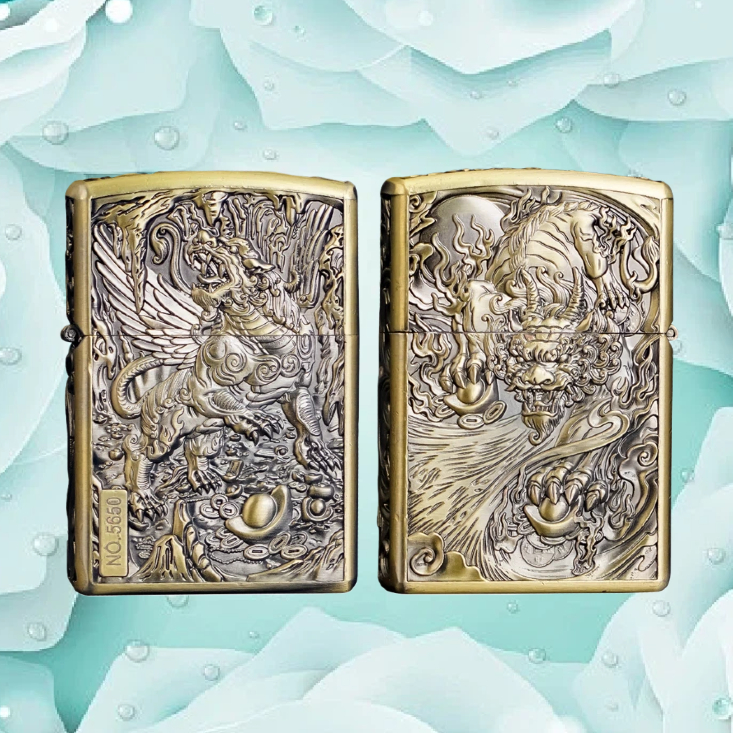 ZORRO佐罗天禄貔貅青铜防风打火机送男士无油D