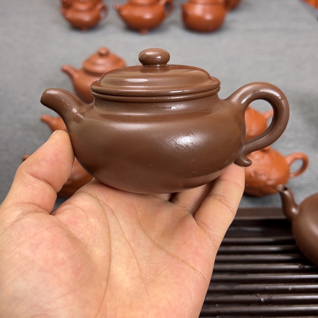 锡***光紫砂茶壶大亨仿古180ml