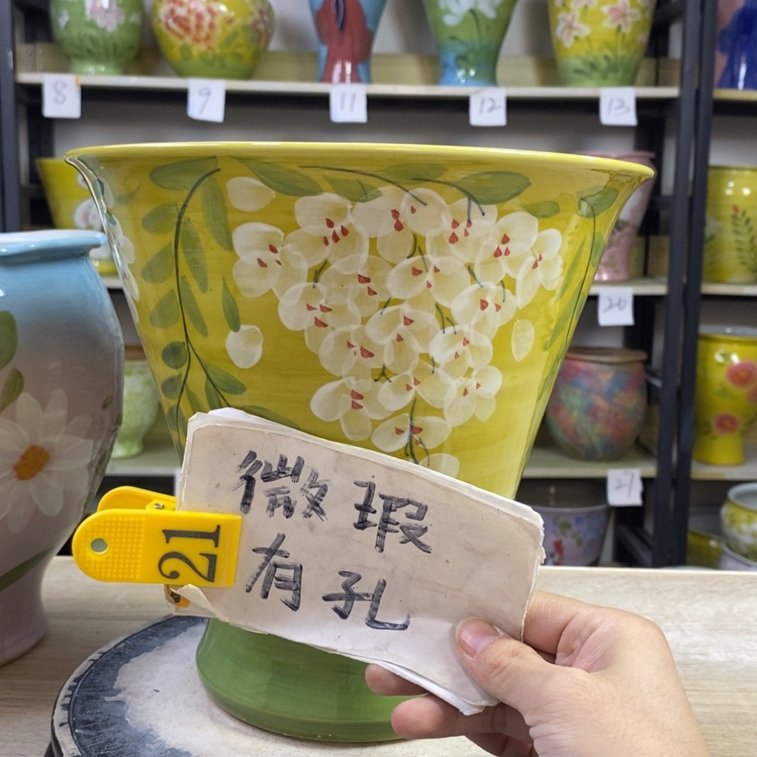 景德镇手工手绘陶瓷花盆