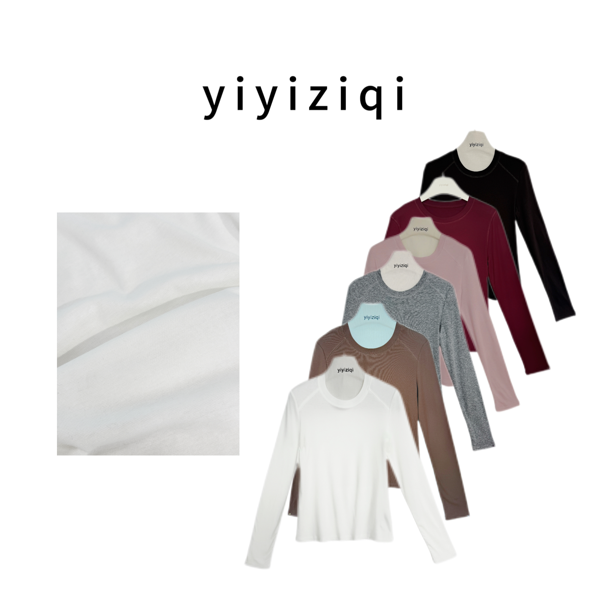 洁姐yiyiziqi【冬雪】莱赛尔天丝秋冬显瘦休闲T恤百搭加绒8172