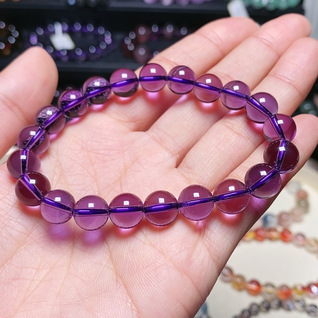 水晶手串未镶嵌紫水晶