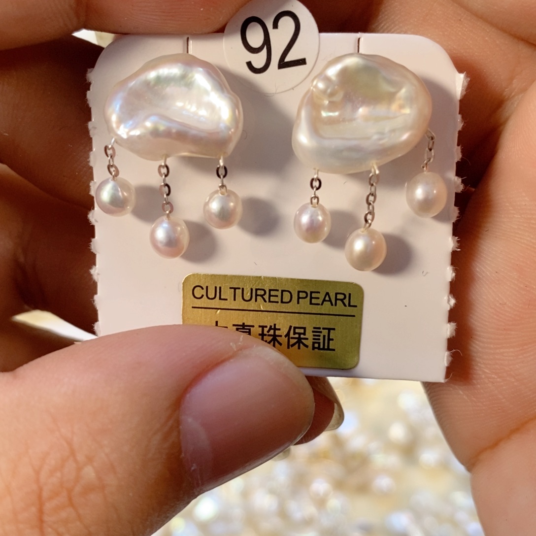 半****合金耳钉淡水珍珠