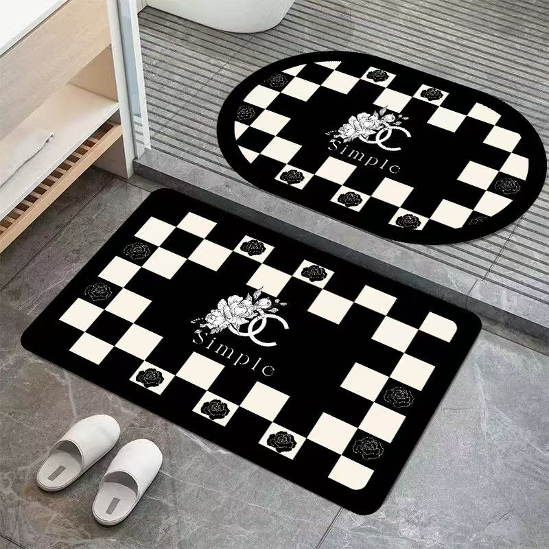 G38【40*60cm】两件套装小香风浴室硅藻泥地垫卫生间吸水防滑速干