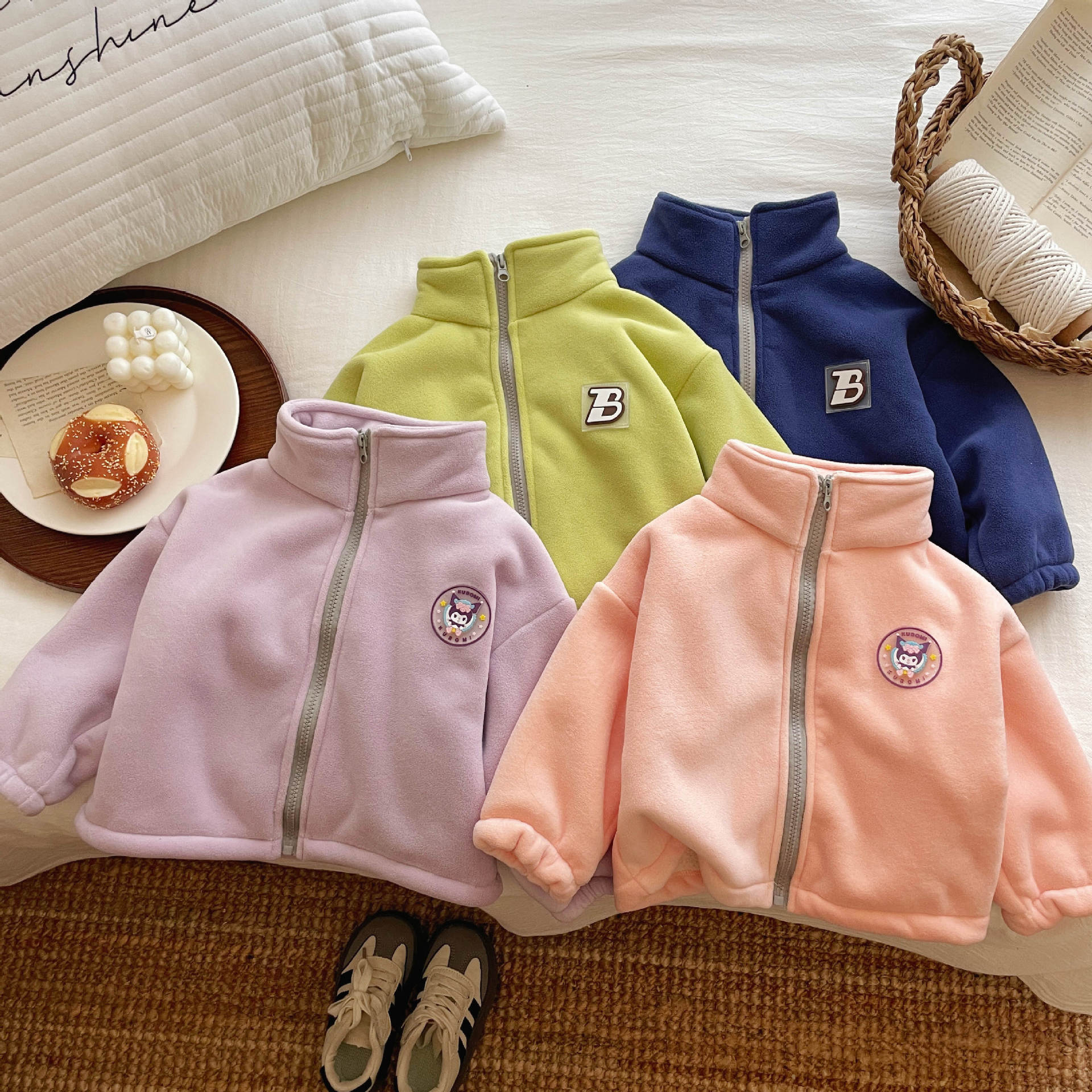 儿童冬季加绒加厚外套棉服中大童百搭保暖外穿棉袄男童女童洋气