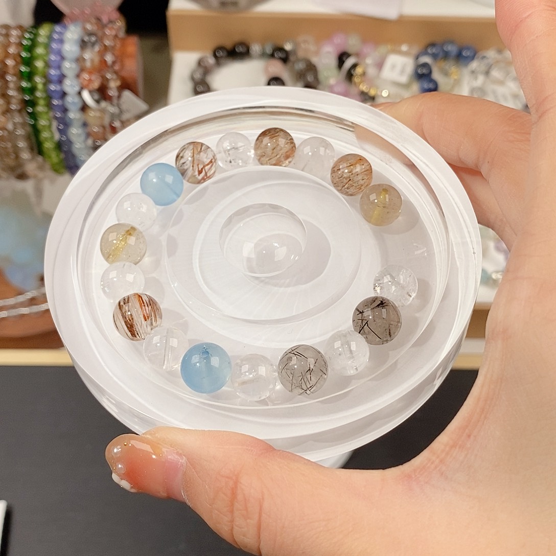 水晶手链未镶嵌黄*七15