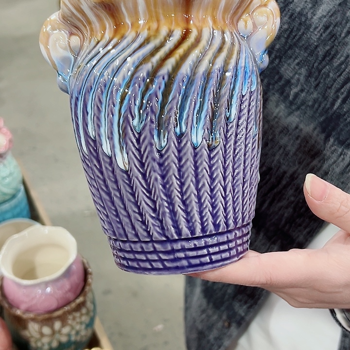 有孔.凑满10元发货多肉陶瓷花盆！