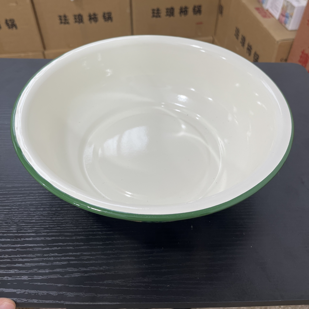 30公分搪瓷孔雀蓝和面盆一个加厚款