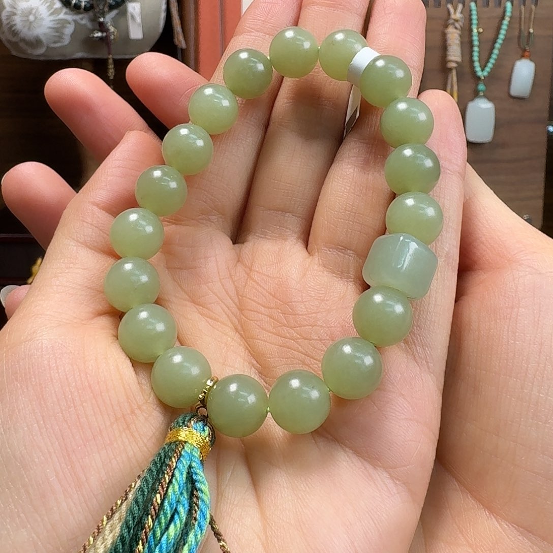 和田玉未镶嵌手链