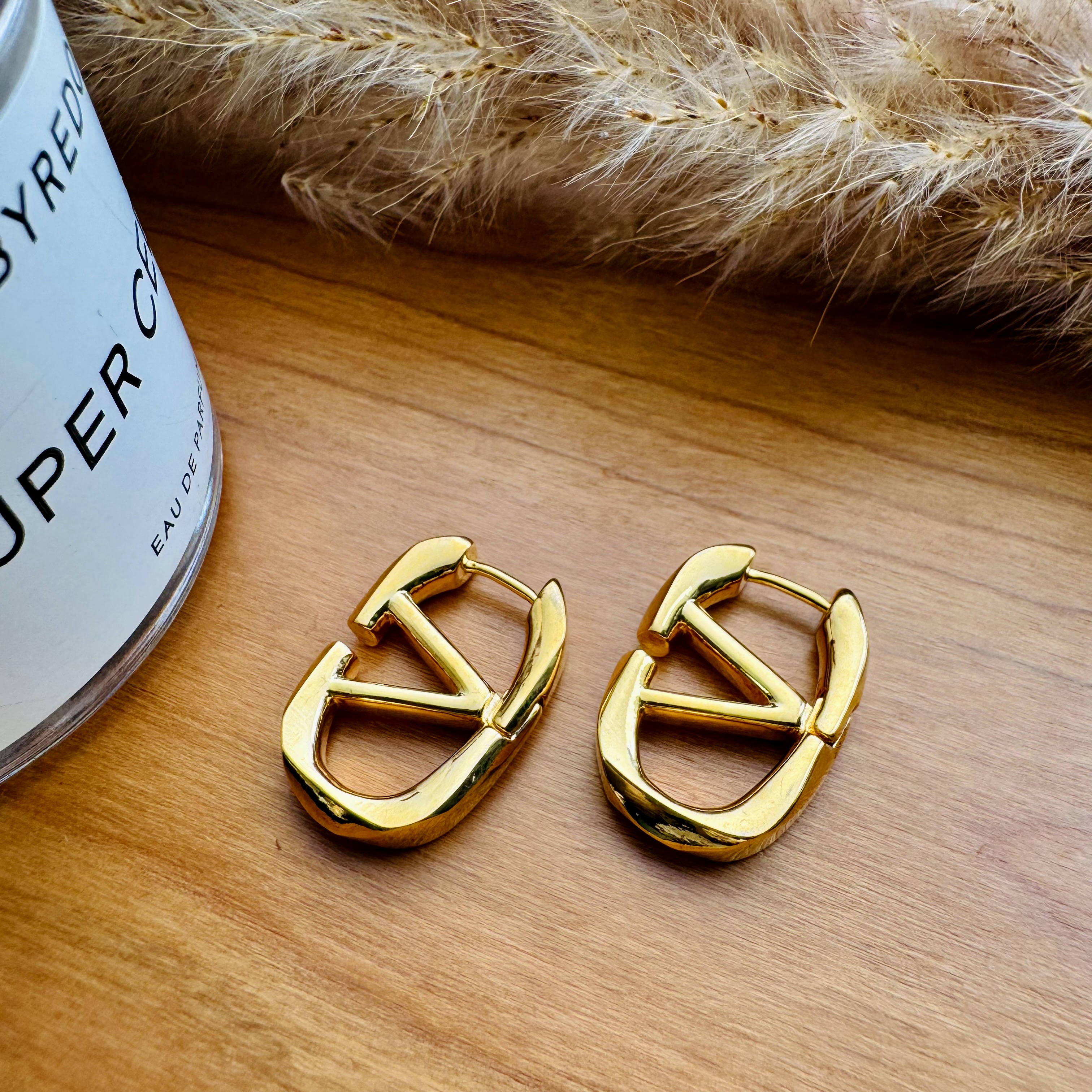 铜合金耳饰 小众简约个性法式E503