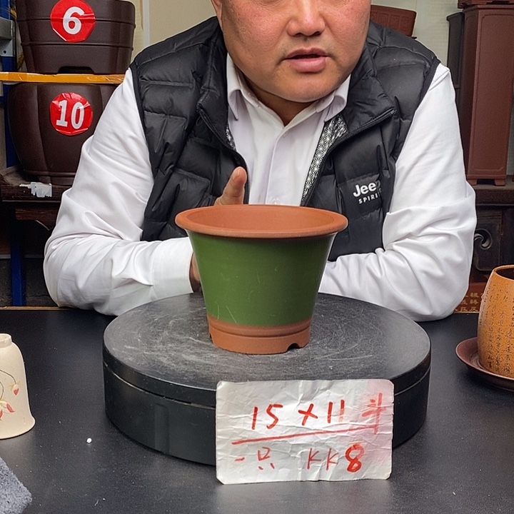 紫砂花盆货号一只KK8