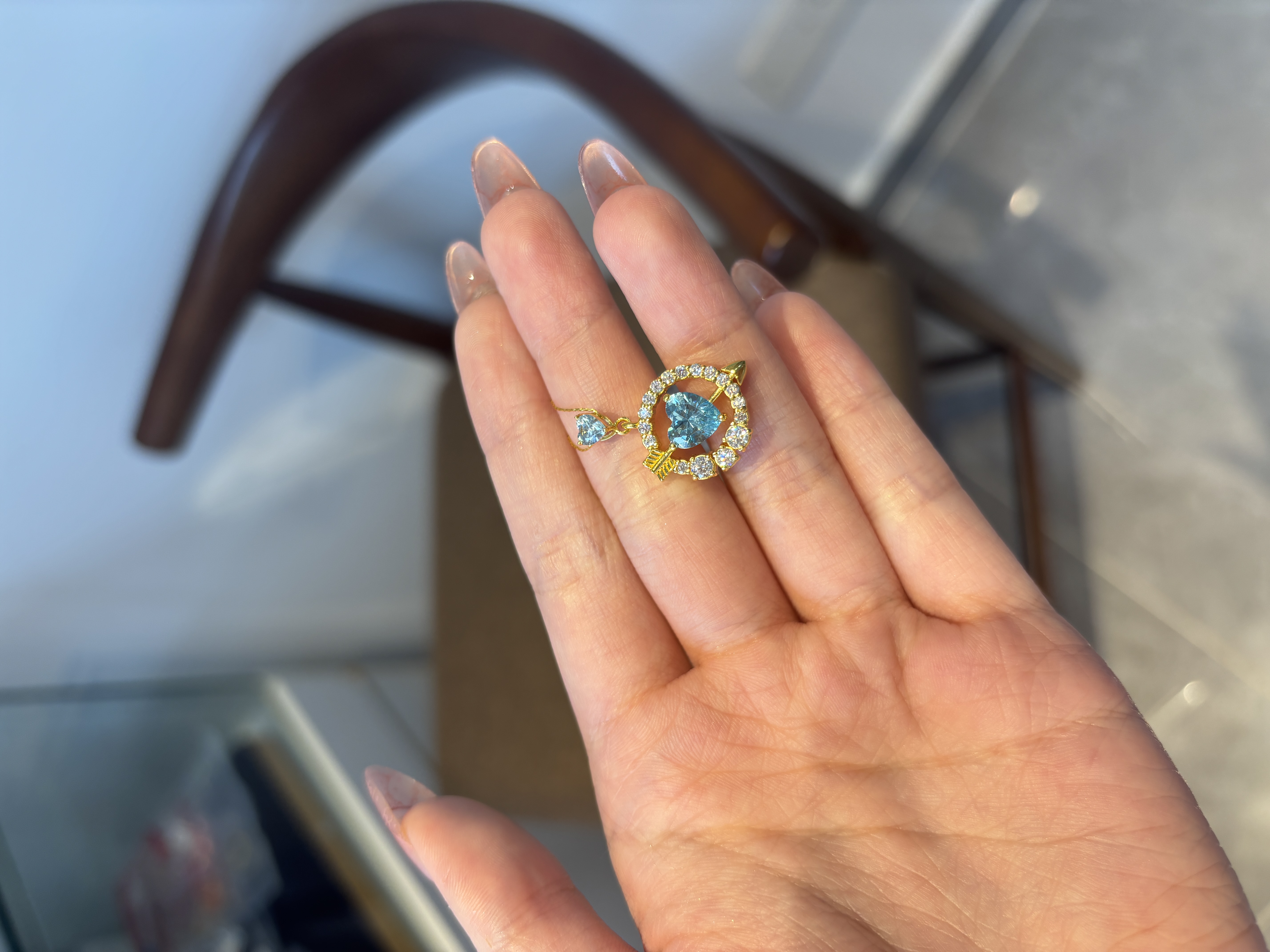 一见倾心足金999吊坠