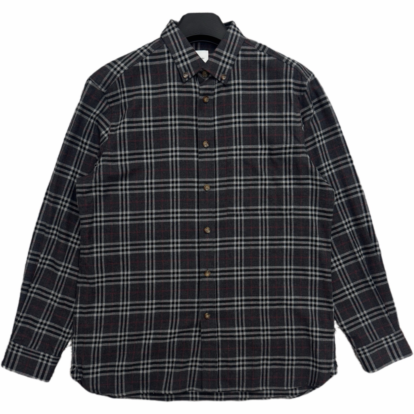 未使用 BURBERRY/博柏利 HK25111037黑色经典格纹衬衫L码