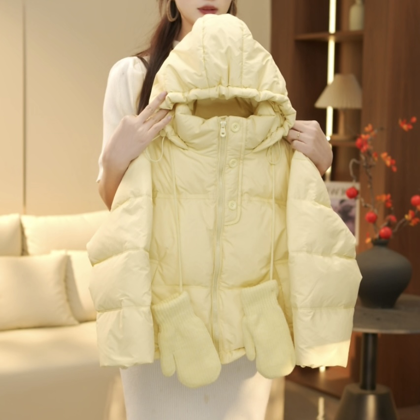 波波鹅90白鸭绒羽绒服女童冬季新款儿童极寒加厚外套--Y6256