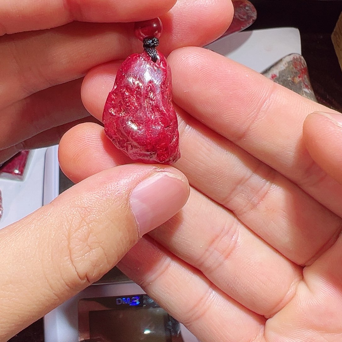 天然辰砂果*天然朱砂吊坠