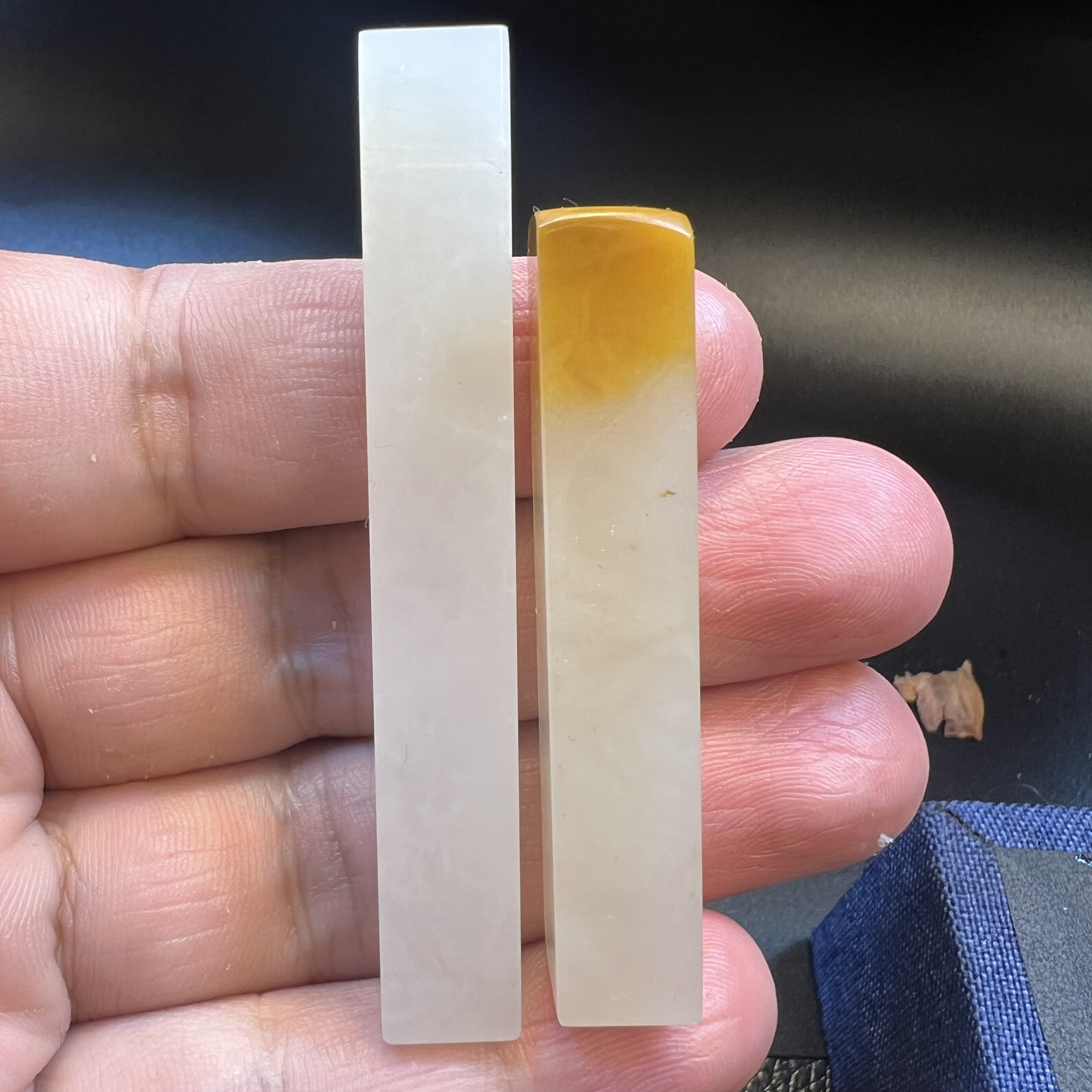 寿山高山晶纂刻章牙签章素章0.9✖️0.9✖️5.6cm/0.9✖️0.9✖️6.6cm