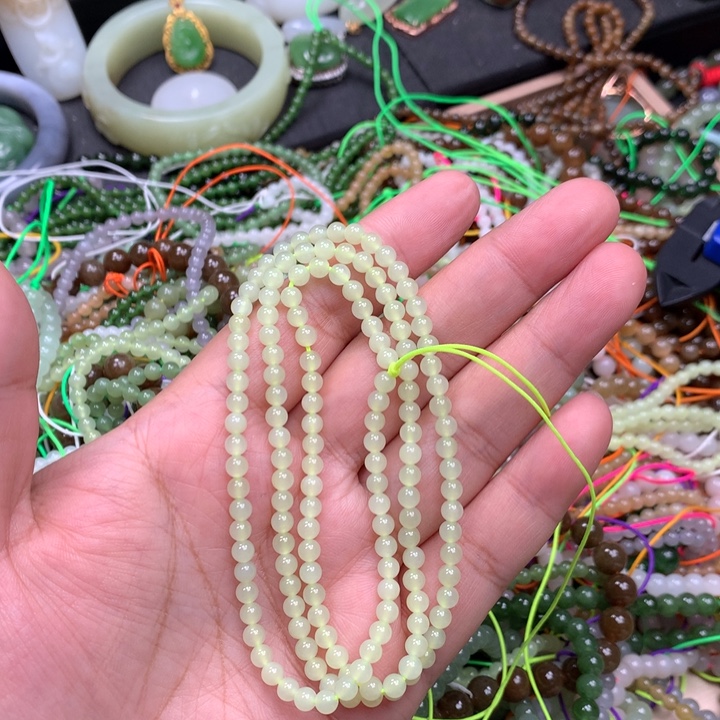 和田玉未镶嵌手链19