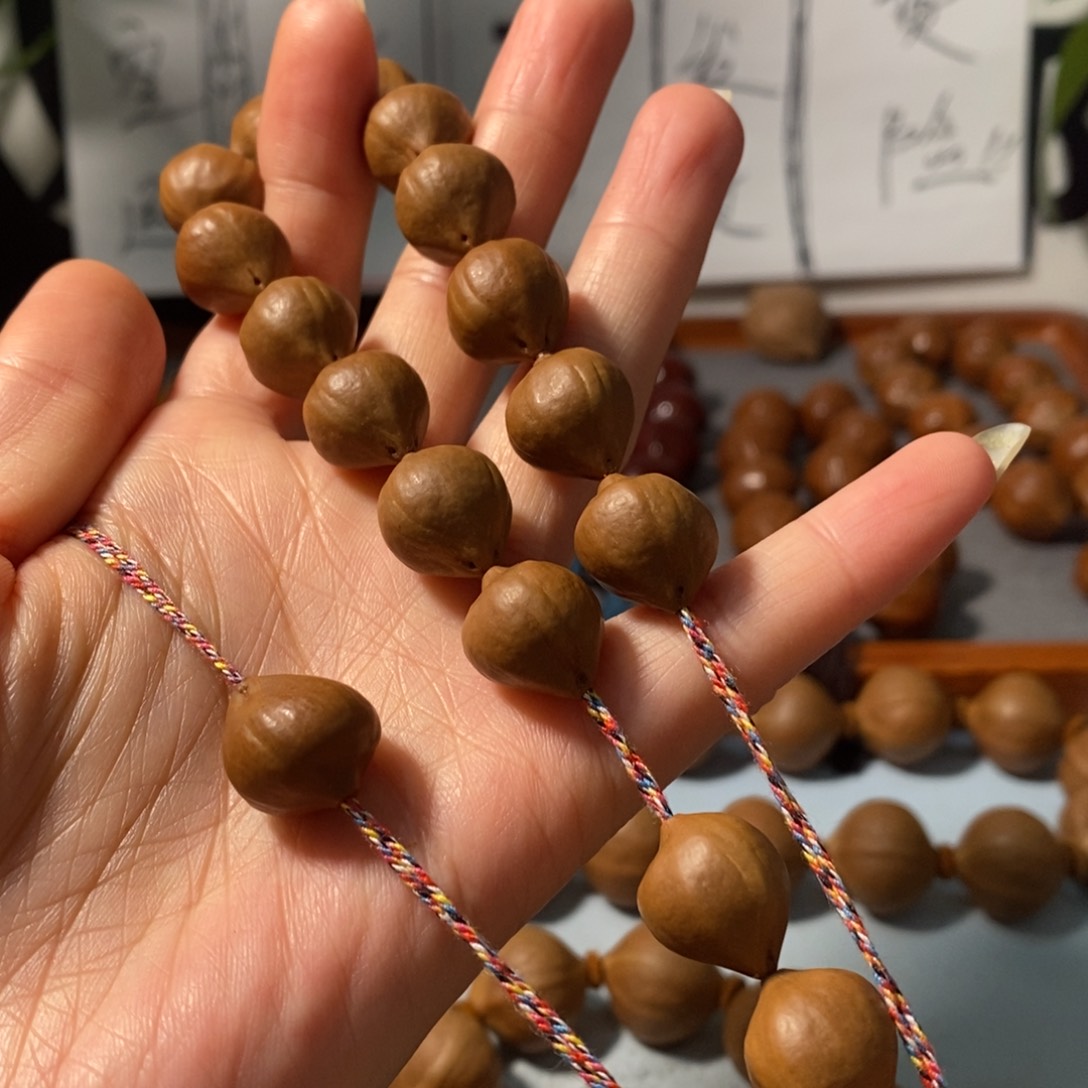 橄榄核手串6141精品南山蒜头小铁核15+1颗