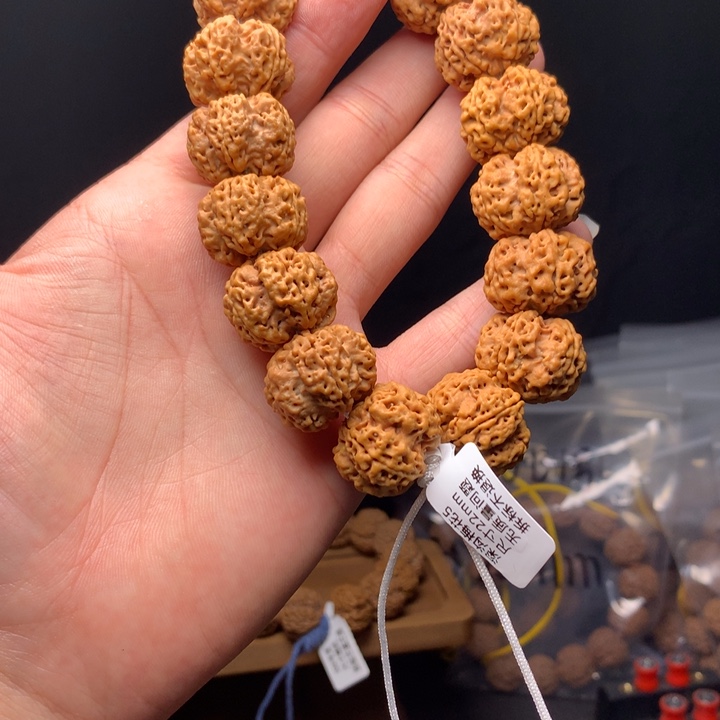 金刚菩提吊坠深沟梅花平头尾全品22mm