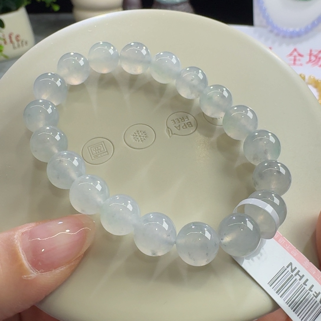 未镶嵌手链翡翠巨巨巨漏高冰咖色单圈9.8mm