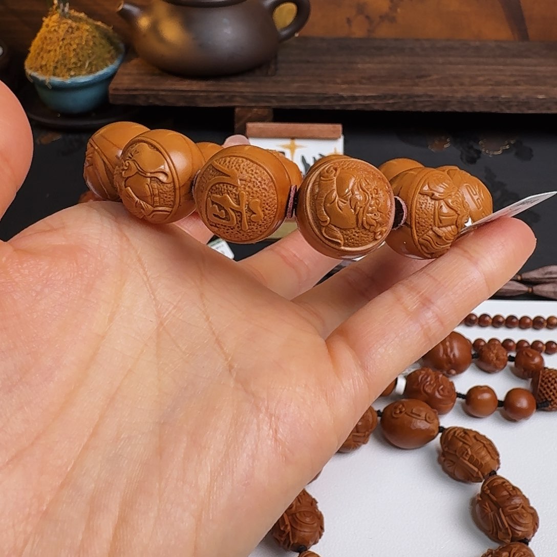 橄榄核手串/手链正圆钟馗