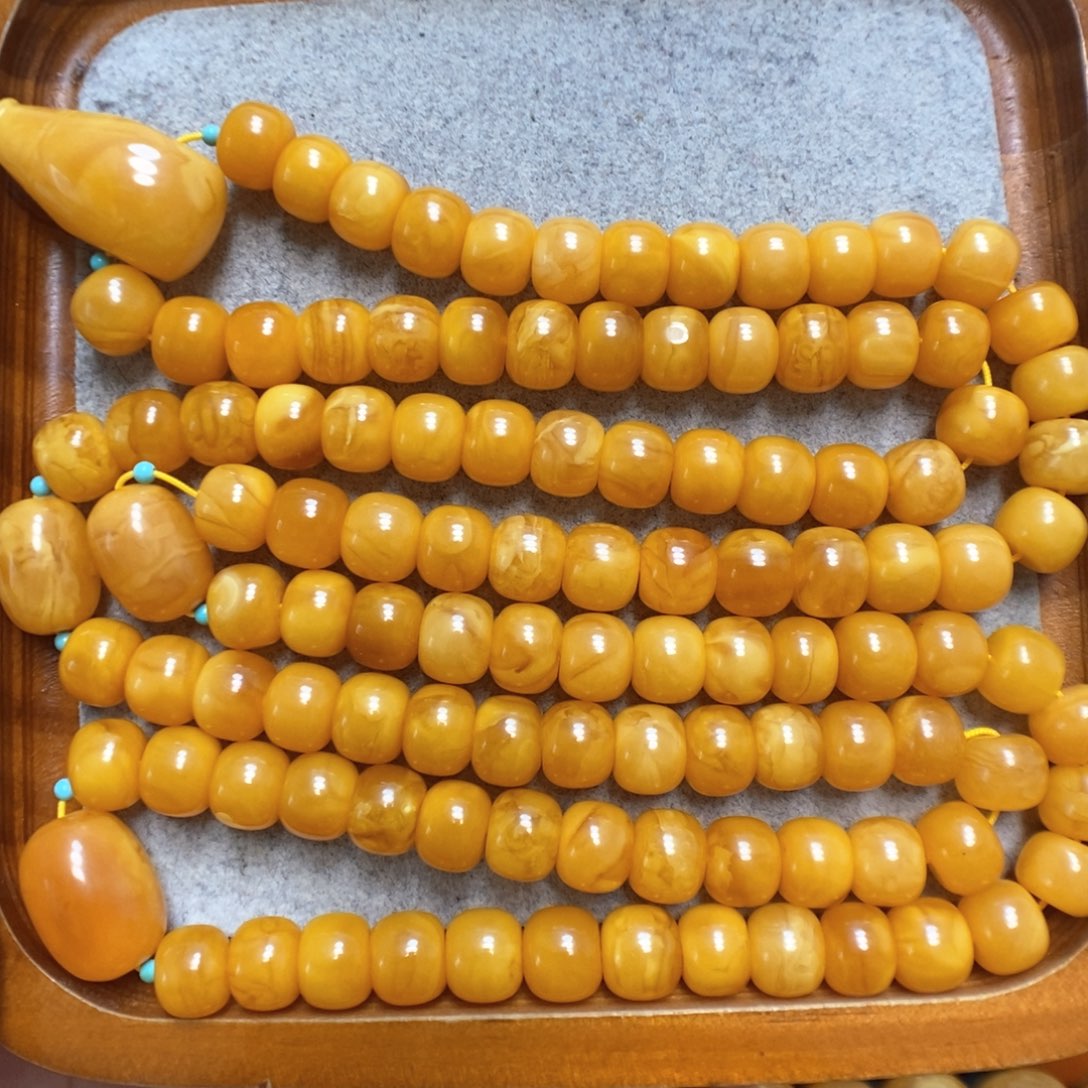 蜜蜡手串未镶嵌蜜蜡108