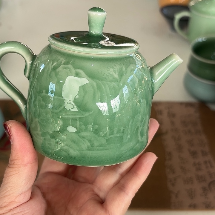 龙泉云间青瓷小米茶器