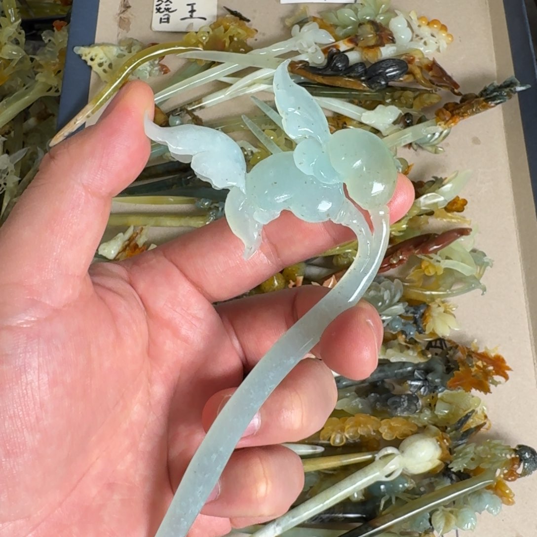 岫玉发饰未镶嵌明君玉簪贼拉好看