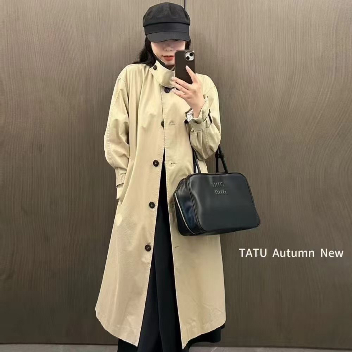 秋季新款慵懒百搭气质卡其色长款女士风衣外套