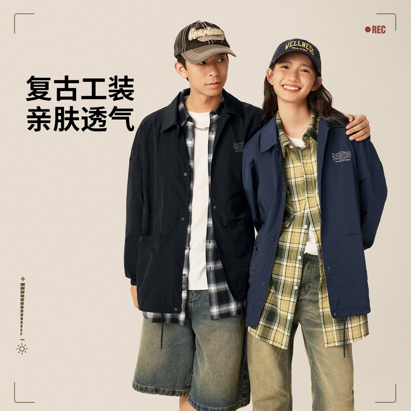 【防风防泼水】李宁官方25新品长袖外套秋季情侣款宽松夹克AJDV079