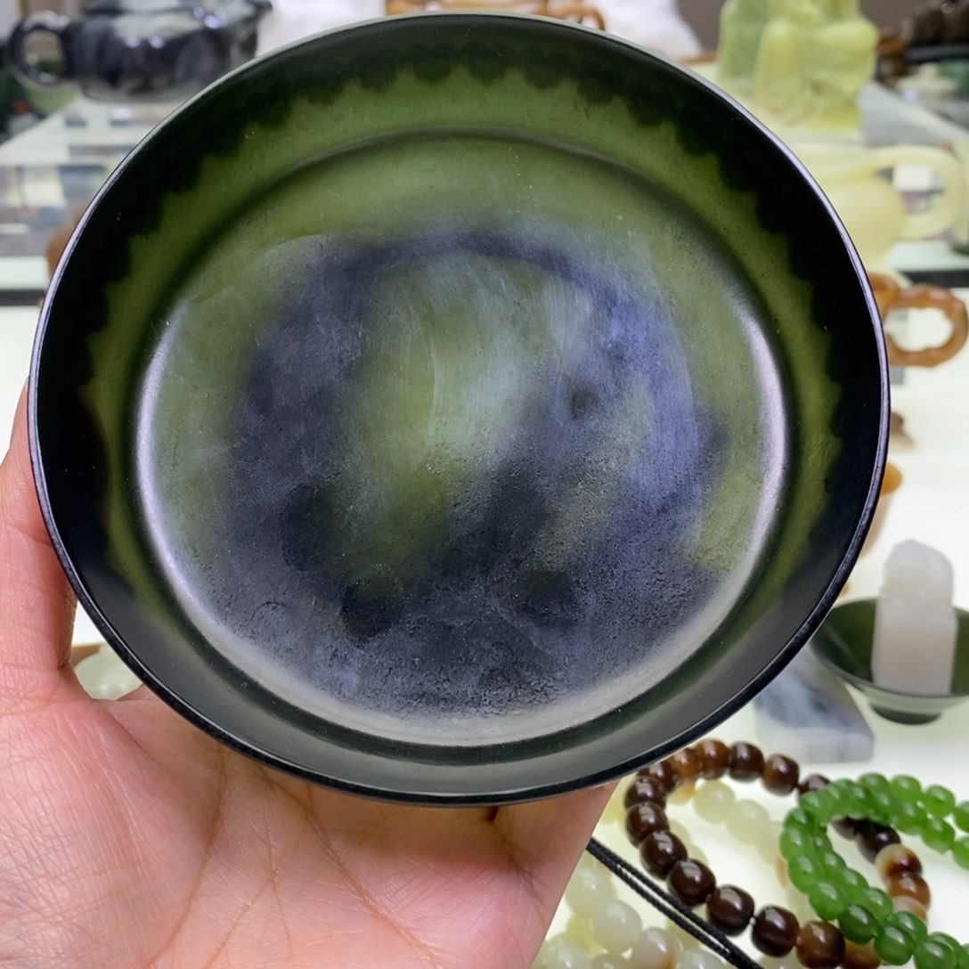 和田玉盘子未镶嵌