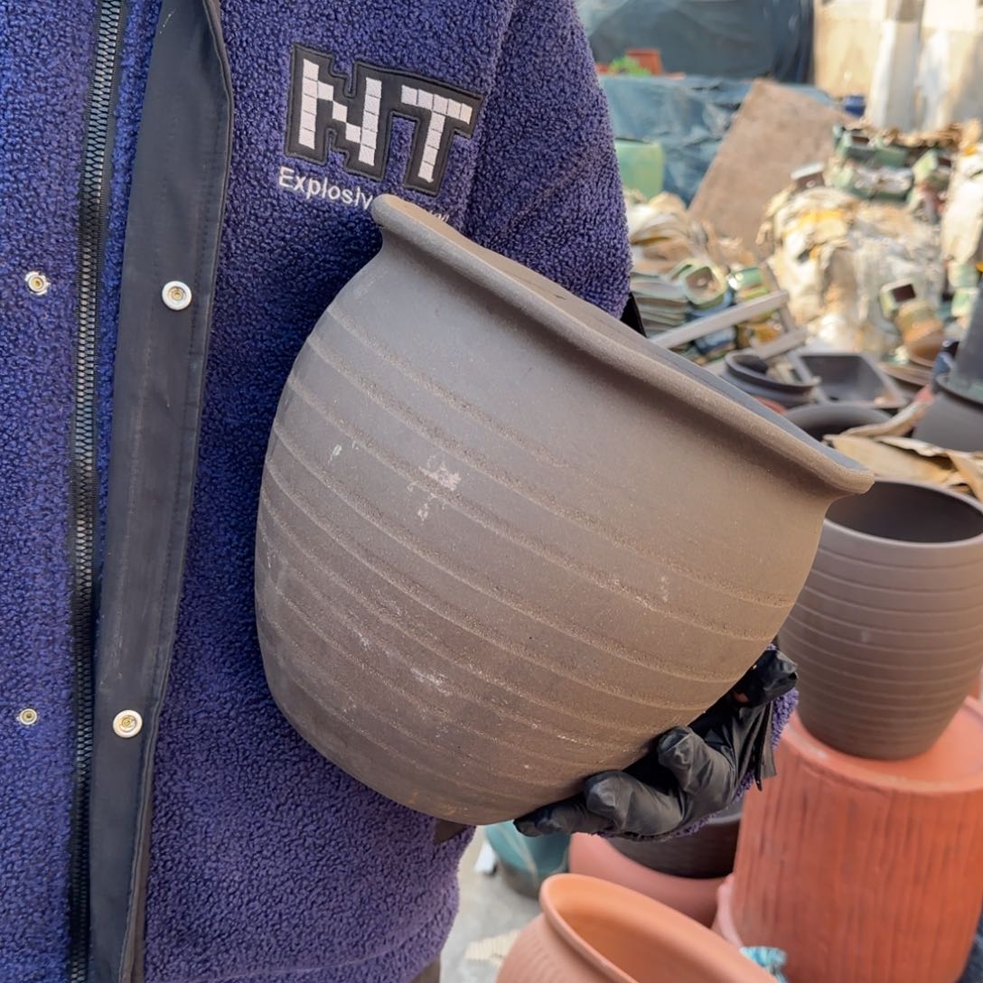 紫砂花盆口25高23宜兴紫砂