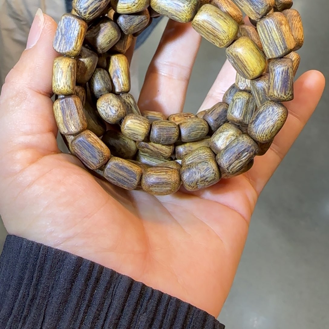 沉香手串99沉海南老白棋树心油单圈7g+多样性发一