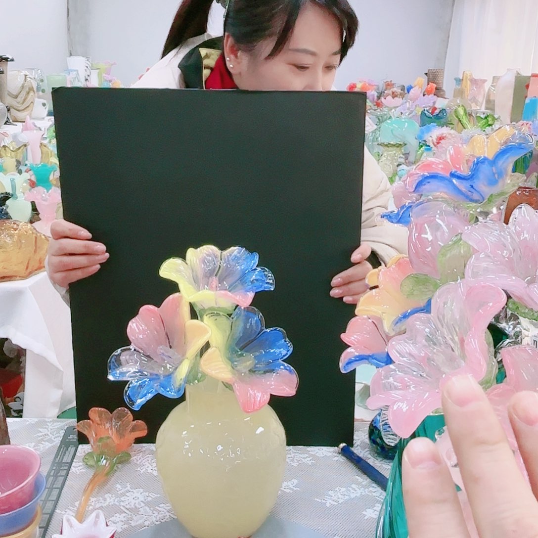 福利不退不换琉璃花瓶艺术品