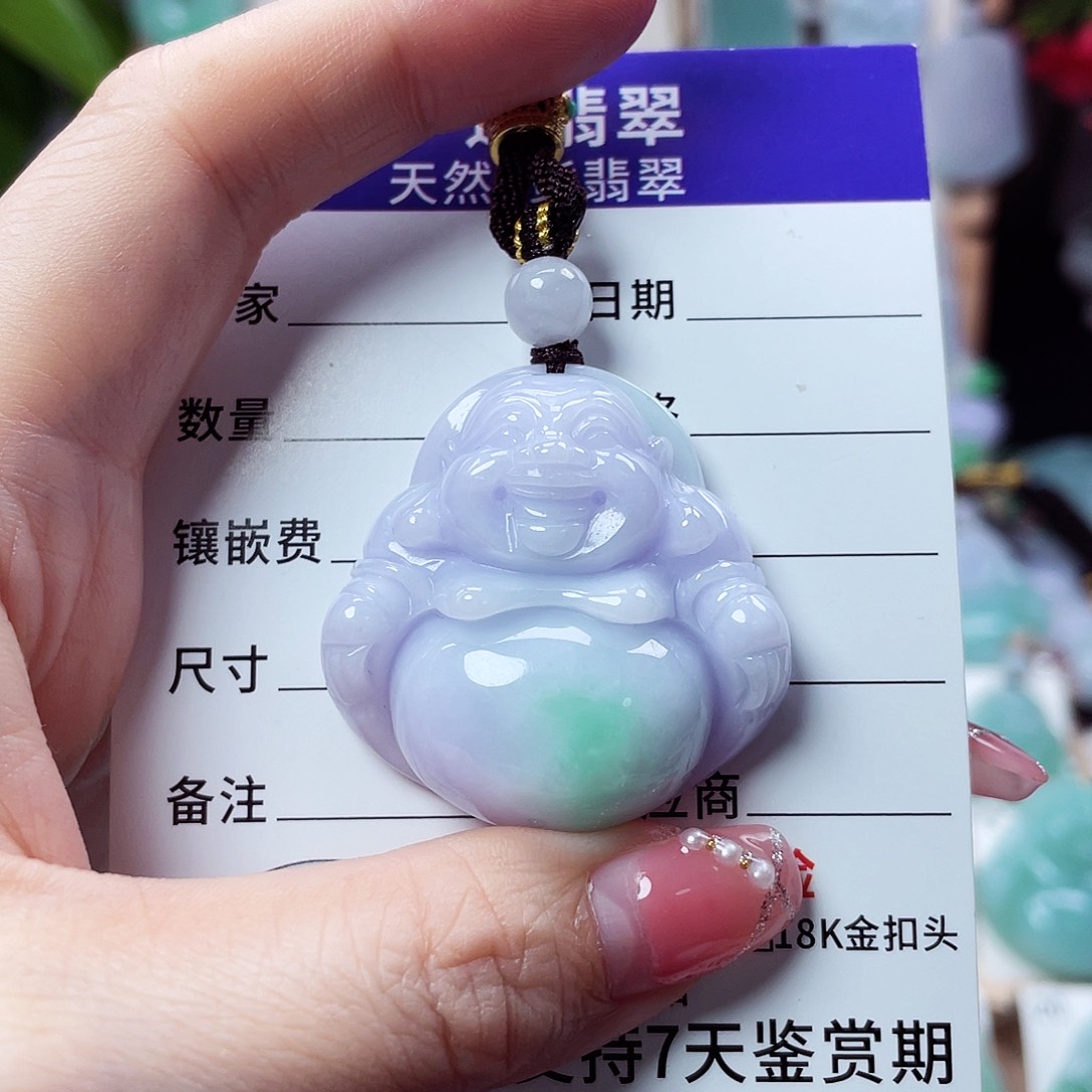 翡翠未镶嵌颈饰佛公15