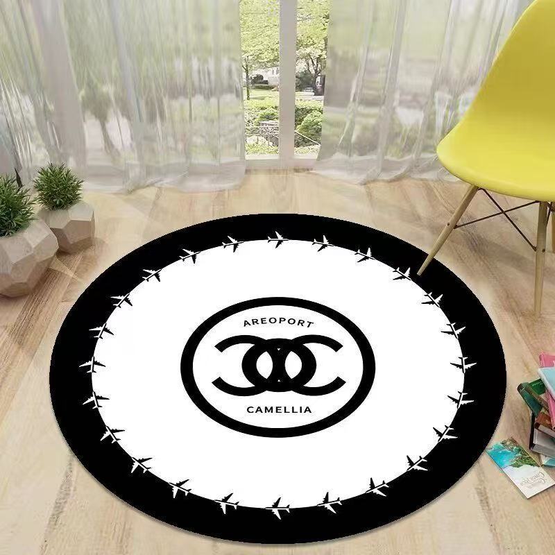 G22【100*100cm】圆形卧室电脑椅地垫防滑加厚奶油风轻奢客厅地毯