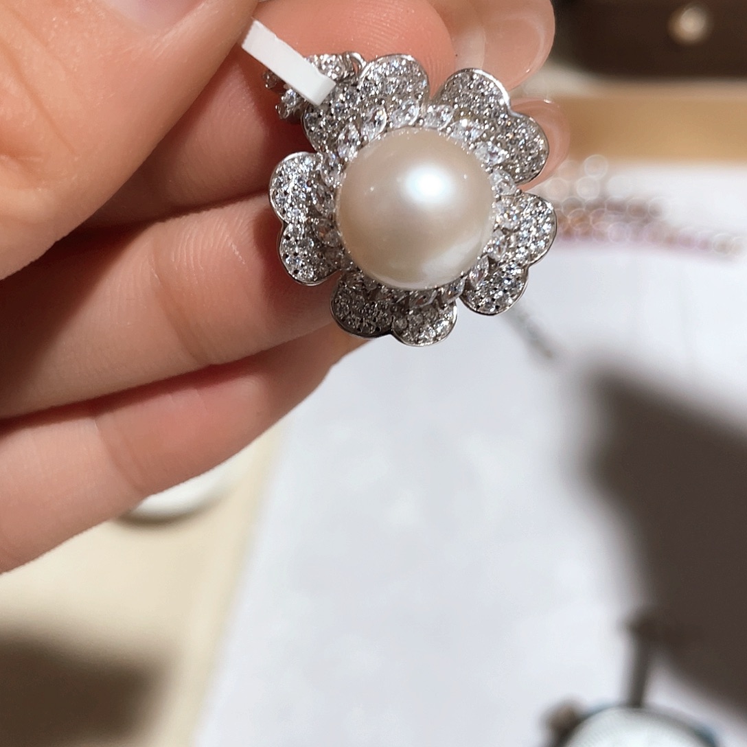 海水珍珠颈饰银S925镶嵌