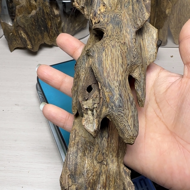 木手工艺大山虫漏摆件